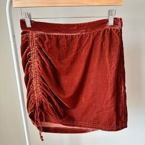 Free People Velvet Mini Skirt- Size 8